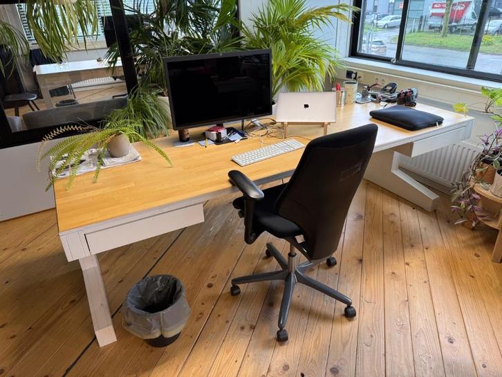 Buro's massief beukenhout, Huis en Inrichting, Bureaus, Gebruikt, Bureau, Ophalen