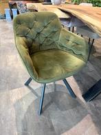 Olijfgroene Stoffen Stoelen - Set van 4 €75 ps, Ophalen, Overige kleuren, Zo goed als nieuw, Vier