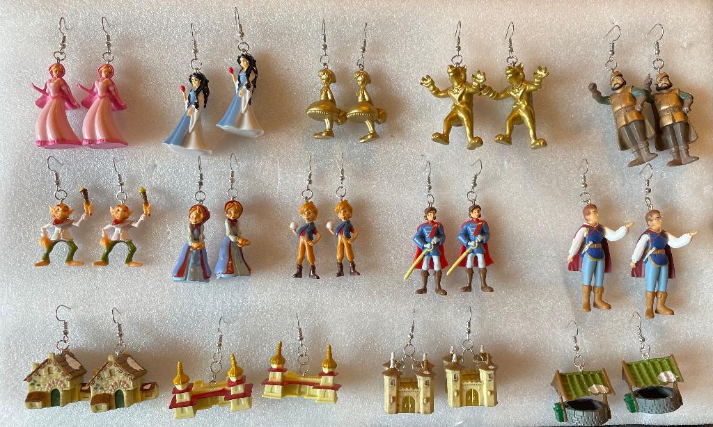 efteling unieke sprookjes oorbellen, per paar te koop, Verzamelen, Efteling, Nieuw, Beeldje of Poppetje, Ophalen of Verzenden