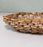 Handgemaakte Houten Plantenbak Rustieke Boomschijf – 40 cm, Minder dan 60 cm, Ophalen of Verzenden, Zo goed als nieuw, H