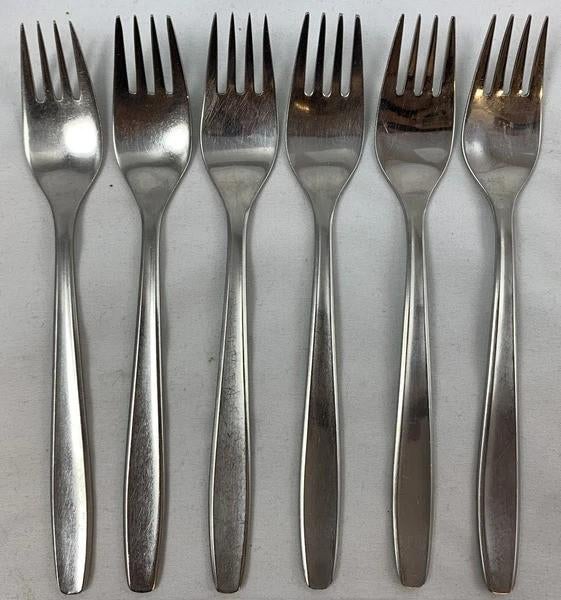 Gero Zilmeta 512 Foxtrot 6 Dessertvorken 17cm Bestek, Coolsingel 104, 3011 AG Rotterdam, Netherlands, Verzenden, Zo goed als nieuw
