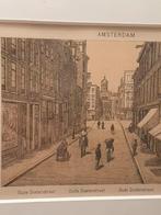 Litho Oude Doelenstraat in Amsterdam Tresling & Co., 1883, Antiek en Kunst, Ophalen