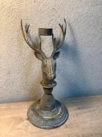 Metalen hert kandelaar, Huis en Inrichting, Woonaccessoires | Kandelaars en Kaarsen, Ophalen of Verzenden, Metaal, Minder dan 25 cm