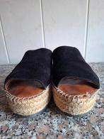 Shabbies zwart suède instappers/slippers, mt 40, Shabbies Amsterdam, Ophalen of Verzenden, Gedragen, Instappers