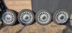 Originele 15" Fiat 500 velgen met winterbanden, Auto-onderdelen, Banden en Velgen, Ophalen, Gebruikt, 15 inch, Velg(en)