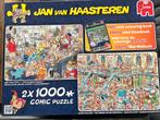 2x 1000 puzzel - Jan van Haasteren, Ophalen of Verzenden, Zo goed als nieuw