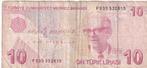 Turkije 10 lira 2009-2022, Verzenden, Overige landen, Los biljet