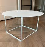 Ijzeren salontafel in het wit, Huis en Inrichting, Tafels | Salontafels, Ophalen, Rond, 50 tot 100 cm, Zo goed als nieuw