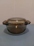 Jaren 80 Arcopal ovenschaal gerookt glas zgan, Ophalen of Verzenden, Huis en Inrichting