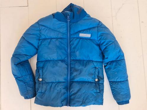 Blauwe Vingino winterjas met capuchon, maat 152, Kinderen en Baby's, Kinderkleding | Maat 152, Gebruikt, Jongen, Jas, Ophalen of Verzenden