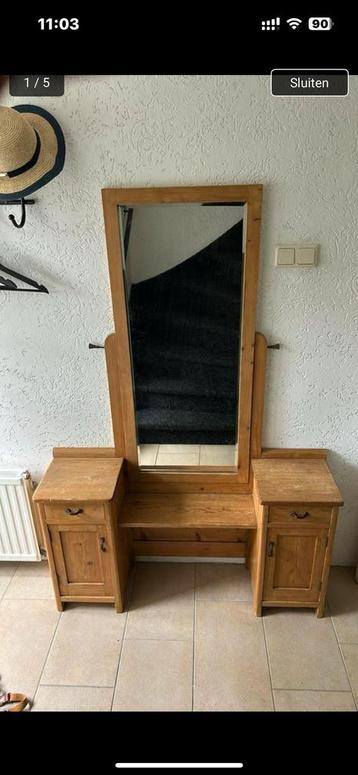 Antiek grenen hal meubel beschikbaar voor biedingen