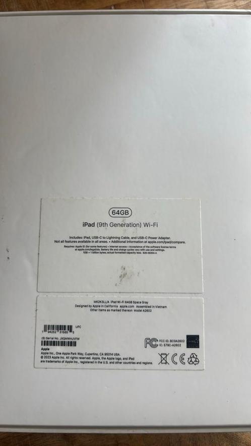 Apple iPad 9th generation, Computers en Software, Apple iPads, Overige modellen, 10 inch, 64 GB, Grijs, Ophalen of Verzenden