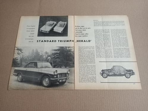 Test (uit oud tijdschrift) Triumph Herald (1960), Verzamelen, Automerken, Motoren en Formule 1, Verzenden