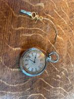 Antiek Zilveren Zakhorloge met Sleutel - Werkend!, Antiek en Kunst, Ophalen of Verzenden