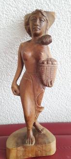 Javaanse vrouw 28cm Bali / Java coromandelhout, Antiek en Kunst, Kunst | Beelden en Houtsnijwerken, Verzenden