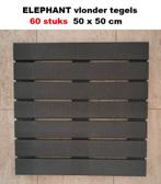 60 stuks 50 x 50 cm composiet terrastegel Elephant antraciet, Tuin en Terras, Ophalen, 10 m² of meer, Terrastegels, Composiet