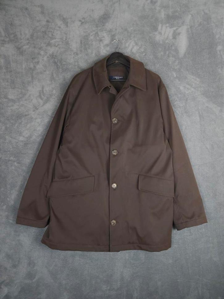 Corneliani Overjas 56 Bruin Lange Jas, Kleding | Heren, Jassen | Winter, Zo goed als nieuw, Maat 56/58 (XL), Bruin, Ophalen of Verzenden