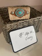 Lederen portemonnee met koeienhuid / ibiza style, Sieraden, Tassen en Uiterlijk, Portemonnees, Ophalen of Verzenden, Zo goed als nieuw