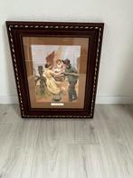 Schilderij (print) “the fisherman’s family” 54,5 x 65 cm, Ophalen, Gebruikt, Hout, 50 tot 75 cm
