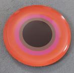 Vintage Oranje Dienblad Jaren 70, Kunststof, Gebruikt, Schaal, Rond