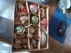 doos 17 bestaat uit 11 oude glazen kerstballen, Diversen, Kerst, Gebruikt, Ophalen of Verzenden