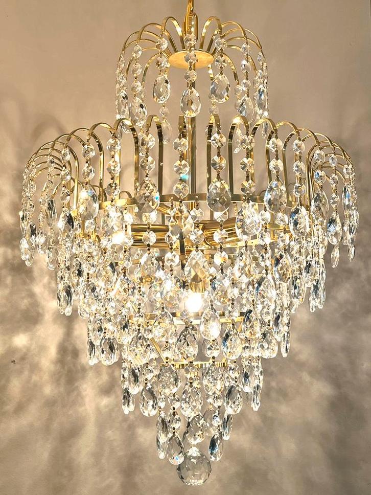 Cristalstrass kristallen kroonluchters nu 345,- was 595,-, Huis en Inrichting, Lampen | Kroonluchters, Zo goed als nieuw, Ophalen of Verzenden