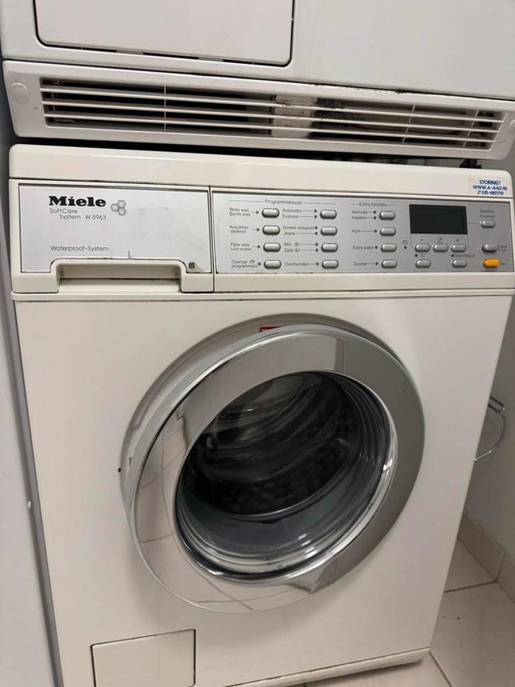 Miele Wasmachine, Witgoed en Apparatuur, Wasdrogers, Gebruikt, Condens, Voorlader, 6 tot 8 kg, 85 tot 90 cm, Anti-kreukfase, Ophalen