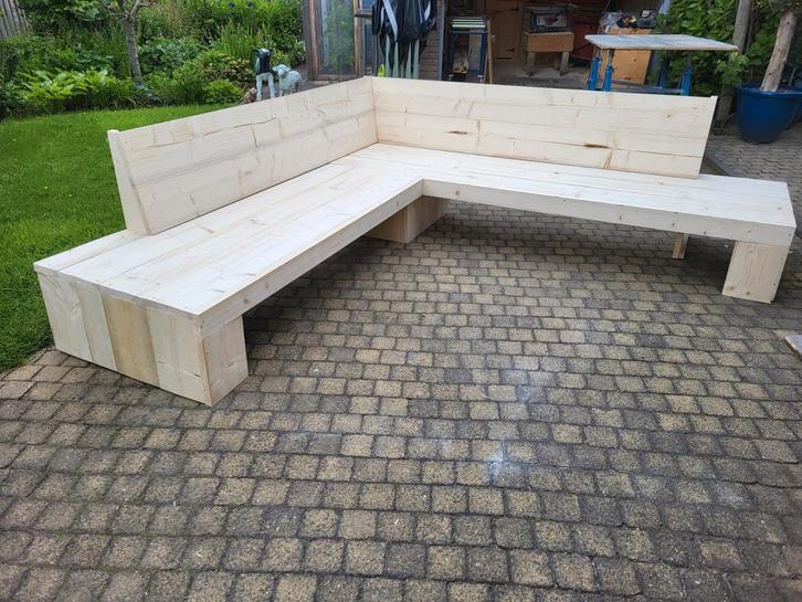Lounge hoekbank steigerhout, Tuin en Terras, Tuinmeubel-accessoires, Nieuw, Ophalen of Verzenden