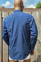 PME Legend regular fit katoenen overhemd (L) schoon en zgan, Blauw, Ophalen of Verzenden, Zo goed als nieuw, Halswijdte 41/42 (L)