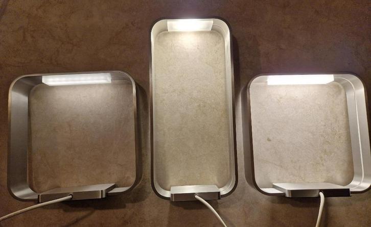 Aluminium design LED lamp dimbaar (touch), 3 stuks, Huis en Inrichting, Lampen | Tafellampen, Zo goed als nieuw, Minder dan 50 cm