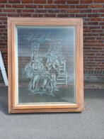 Gegraveerd glas in kozijn, Doe-het-zelf en Verbouw, Glas en Ramen, Ophalen, Zo goed als nieuw