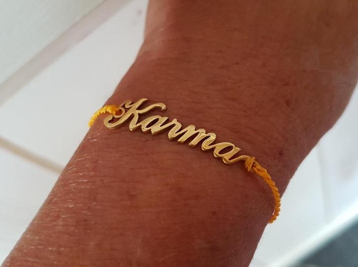 Riverstones Karma goldplated Armband., Sieraden, Tassen en Uiterlijk, Armbanden, Nieuw, Staal, Goud, Verzenden