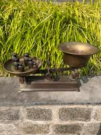 Vintage Force 5kg weegschaal inclusief 6 gewichten, Antiek en Kunst, Ophalen