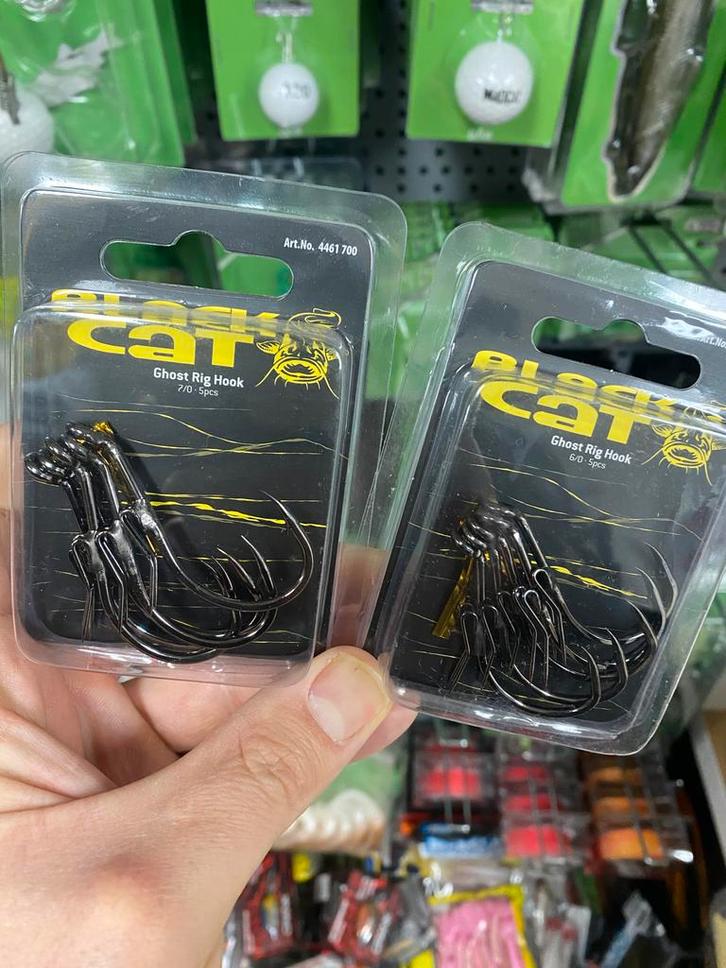 Grote partij Black Cat Ghost Rig Meerval Haken, Watersport en Boten, Hengelsport | Roofvissen, Nieuw, Haak, Ophalen