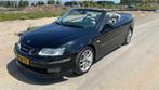 Saab 9-3 2.0T Aero Cabrio AUT Lpg 2005 Zwart, Auto's, 1998 cc, Beige, 4 cilinders, Cabriolet
