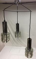 0615  Vintage hanglamp., Gebruikt, Ophalen of Verzenden, Glas, 75 cm of meer
