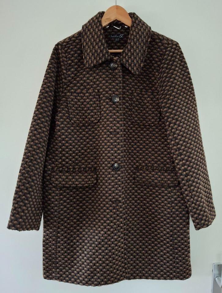 Smashed Lemon winter / tussen jas maat 40, Kleding | Dames, Jassen | Winter, Zo goed als nieuw, Maat 38/40 (M), Bruin, Ophalen of Verzenden