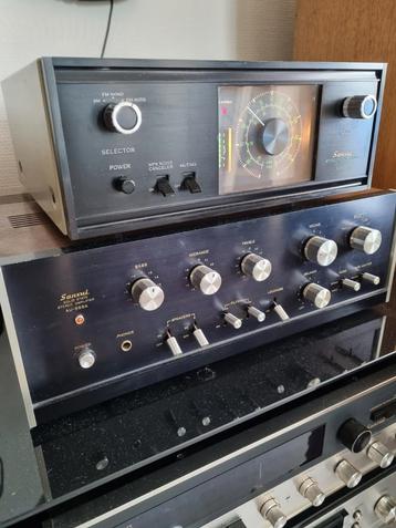 Sansui AU-555a versterker & TU-555 tuner set beschikbaar voor biedingen