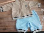 MOOI beige jasje met lichtblauw broekje merk LITTLE STAR, Kinderen en Baby's, Babykleding | Maat 50, LITTLE STAR, Ophalen of Verzenden
