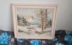 Schilderij Winterlandschap, Antiek en Kunst, Kunst | Schilderijen | Klassiek, Ophalen