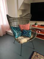 Hk living egg chair, Huis en Inrichting, Stoelen, Ophalen, Overige kleuren, Riet of Rotan, Zo goed als nieuw