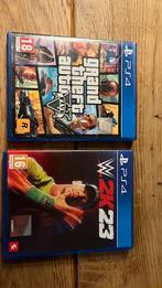 PS4 Spellen: GTA V,  WWE 2K23., Spelcomputers en Games, Games | Pc, Ophalen, Online, Gebruikt, Overige genres
