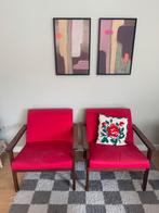 Vintage Pastoe Yngve Eckström Teakhout Fauteuils FU05, Huis en Inrichting, Fauteuils, Gebruikt, Minder dan 75 cm, Ophalen of Verzenden