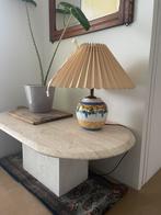 Vintage tafellamp met plissé kap keramiek met druivenmotief, Ophalen, Zara Home / mediterraan / vintage / cottagecore