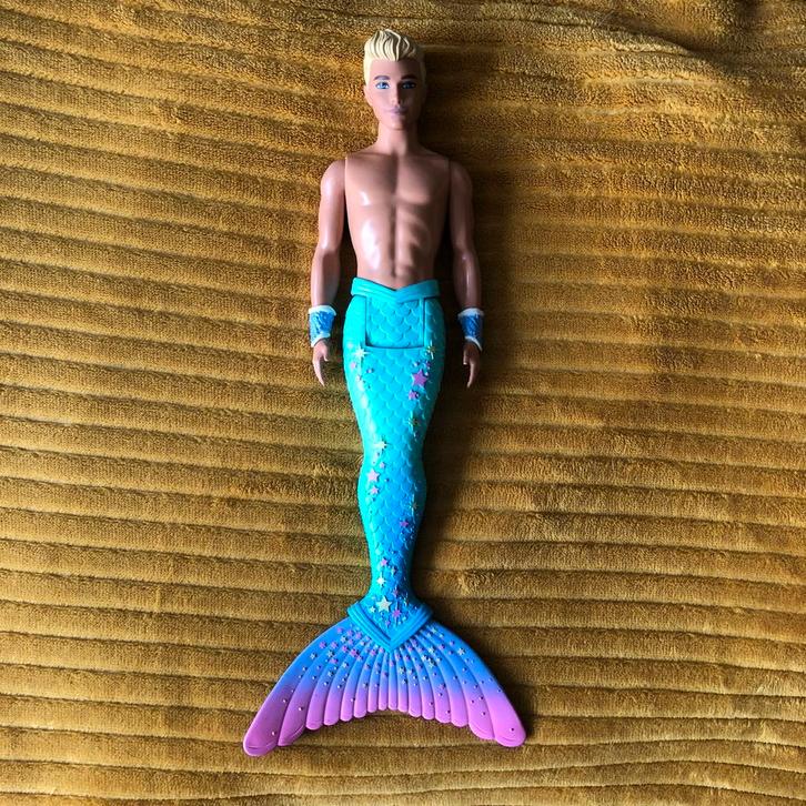 Zeemeermin Ken pop Mattel, Verzamelen, Poppen, Zo goed als nieuw, Pop, Ophalen of Verzenden