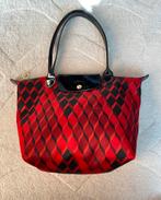 Longchamp tas Le Pliage met lange hengsels, maat M 👜, Ophalen of Verzenden, Zo goed als nieuw, Rood, Handtas