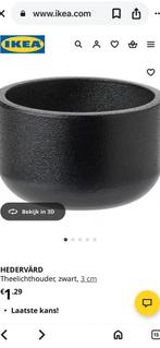 GEZOCHT: deze zwarte Ikea theelichthouders, Ophalen of Verzenden, Zo goed als nieuw, Metaal, Minder dan 25 cm