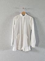 Stieglitz wit longline blouse overhemd top ruffles maat 36 S, Ophalen of Verzenden, Zo goed als nieuw, Maat 36 (S), Wit