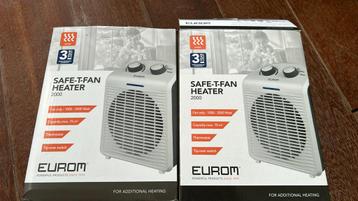 Twee Safe-t-fan heaters (in doos) 