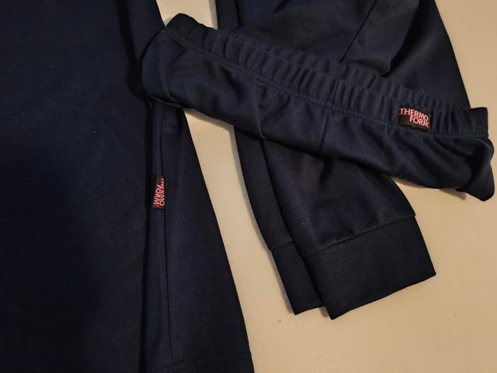 Donkerblauwe thermo set, broek shirt, Ophalen of Verzenden, Nieuw, Maat 36 (S), Pak